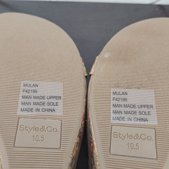 NEW Style & Co. Mulan Women 10.5 Cork Wedge Sandals 4CT - Picture 7 of 9